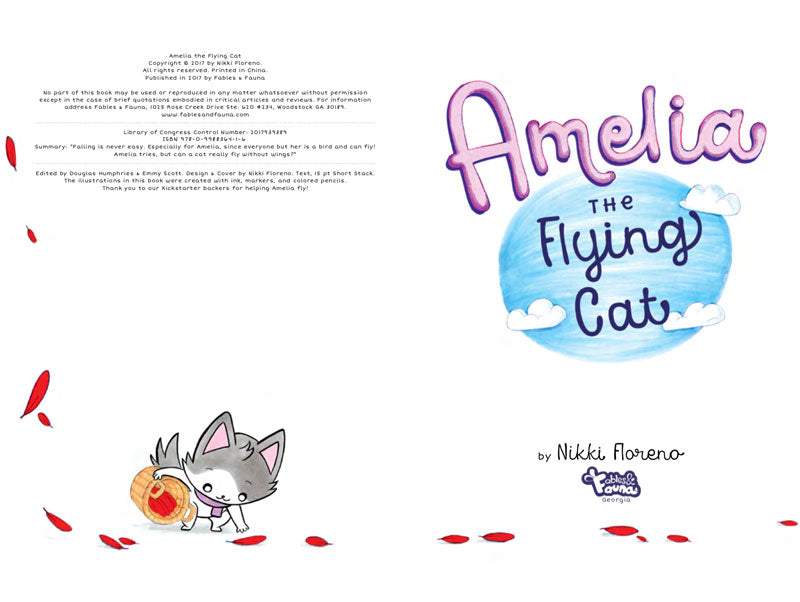 Amelia the Flying Cat - children's book